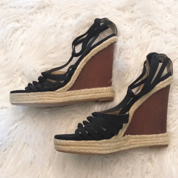 4/$25 LEVITY IZZY BLACK‎ WEDGE SANDAL ESPADRILLE - Picture 2 of 7